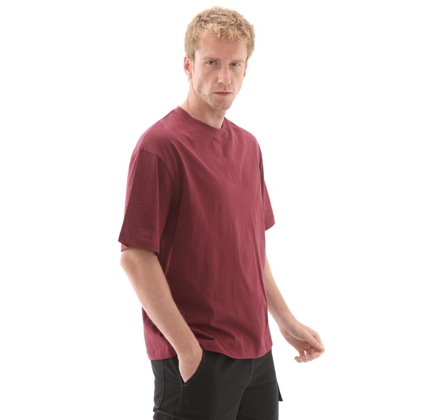 Timberland Hampthon Tonal Stack Logo Tee Erkek T-Shirt Bordo Timberland Hampthon Tonal Stack Logo Tee Erkek T-Shirt Bordo