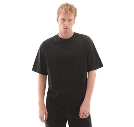 Timberland Hampthon Tonal Stack Logo Tee Erkek T-Shirt Siyah