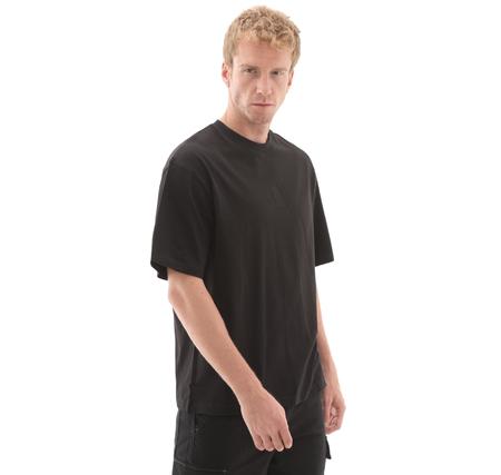 Timberland Hampthon Tonal Stack Logo Tee Erkek T-Shirt Siyah