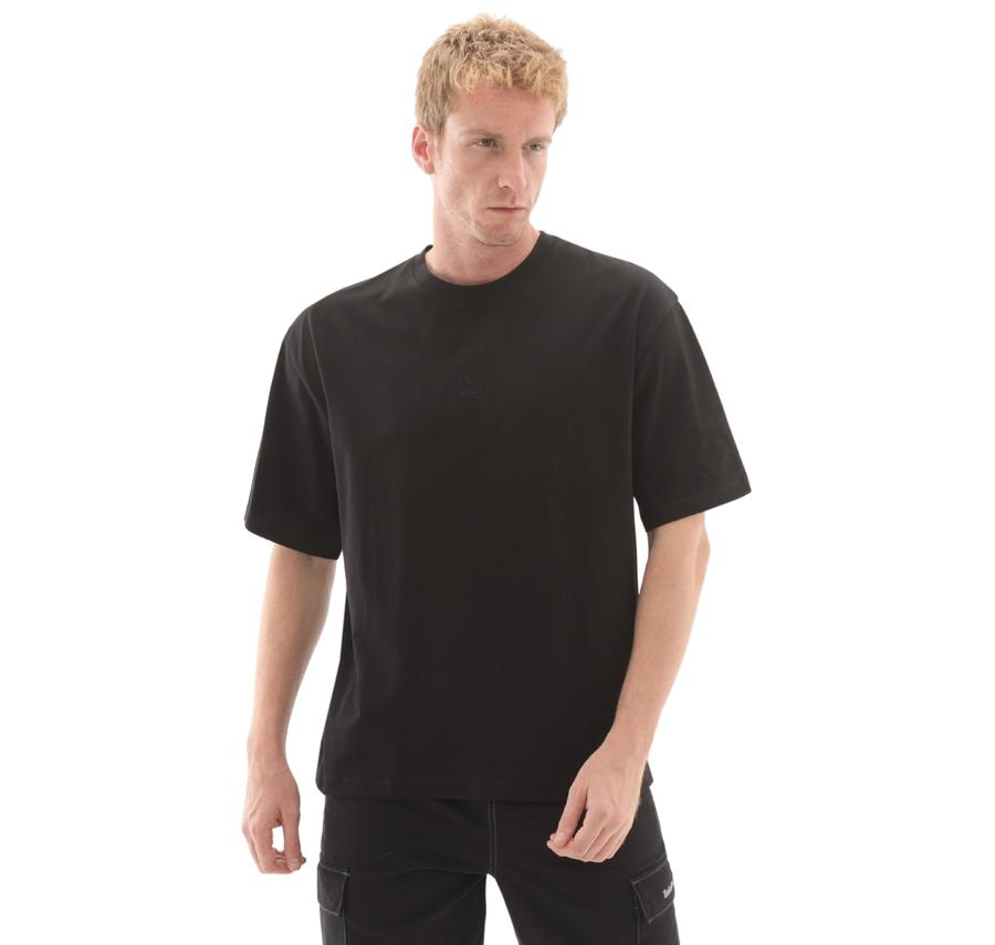 Timberland Hampthon Tonal Stack Logo Tee Erkek T-Shirt Siyah Timberland Hampthon Tonal Stack Logo Tee Erkek T-Shirt Siyah