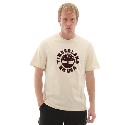 Timberland Holiday Front Graphic Ss Tee Erkek T-Shirt Krem Timberland Holiday Front Graphic Ss Tee Erkek T-Shirt Krem