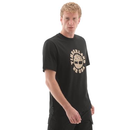 Timberland Holiday Front Graphic Ss Tee Erkek T-Shirt Siyah