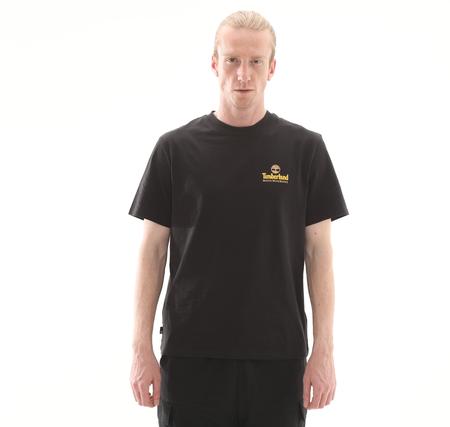 Timberland Illustrated Tree Logo Back Graphic Tee Erkek T-Shirt Siyah