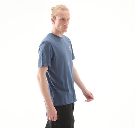 Timberland Illustrated Tree Logo Back Graphic Tee Erkek T-Shirt Lacivert