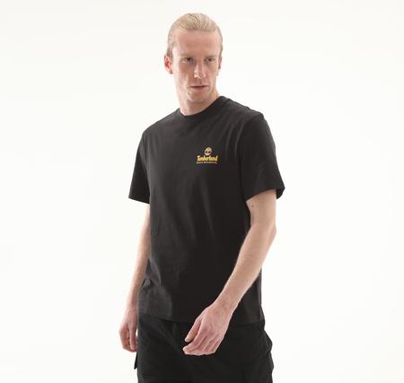Timberland Illustrated Tree Logo Back Graphic Tee Erkek T-Shirt Siyah