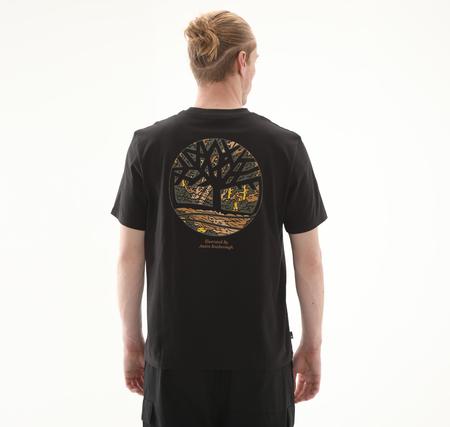Timberland Illustrated Tree Logo Back Graphic Tee Erkek T-Shirt Siyah