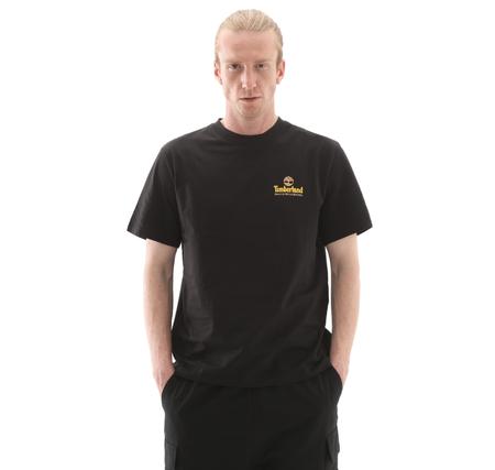 Timberland Illustrated Tree Logo Back Graphic Tee Erkek T-Shirt Siyah