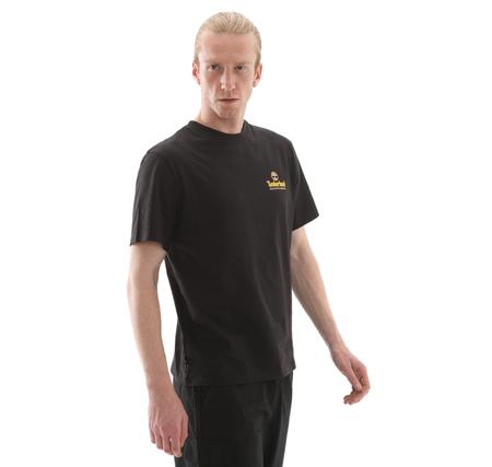 Timberland Illustrated Tree Logo Back Graphic Tee Erkek T-Shirt Siyah