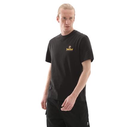 Timberland Illustrated Tree Logo Back Graphic Tee Erkek T-Shirt Siyah