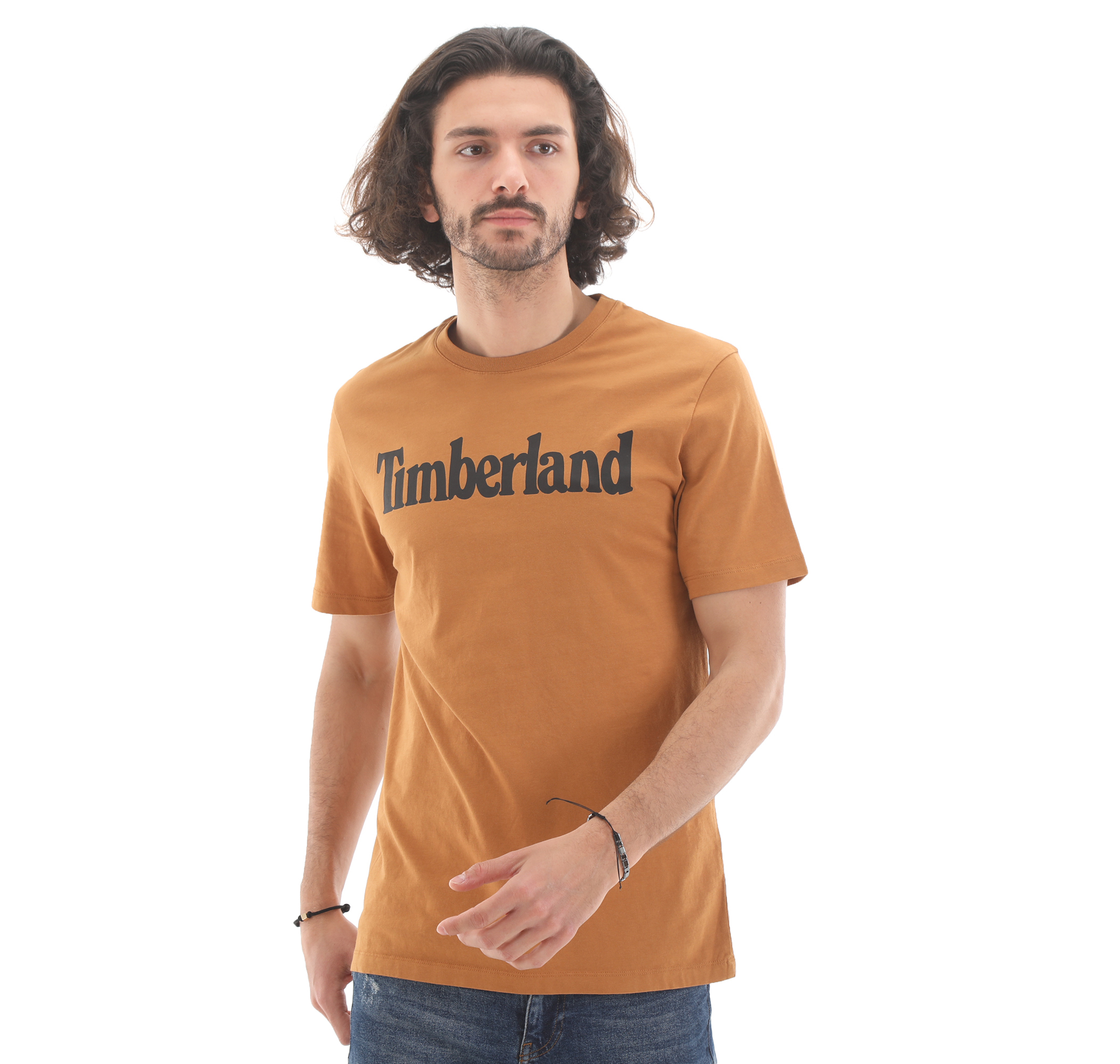 Мужская футболка Timberland Kennebec Linear Tee Turuncu для бега