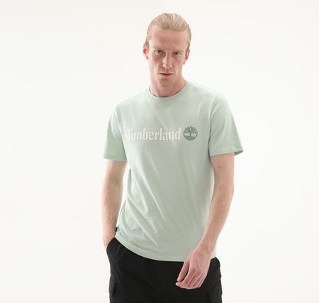Timberland Kennebec Rıver Linear Logo Short Sleeve Erkek T-Shirt Açık Mavi