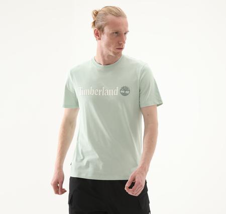 Timberland Kennebec Rıver Linear Logo Short Sleeve Erkek T-Shirt Açık Mavi