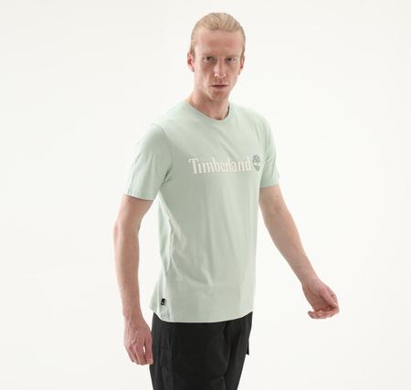 Timberland Kennebec Rıver Linear Logo Short Sleeve Erkek T-Shirt Açık Mavi