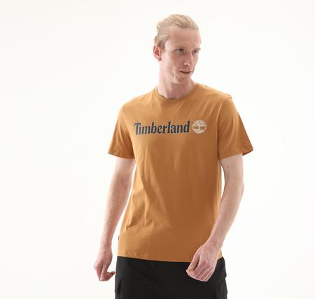 Timberland Kennebec Rıver Linear Logo Short Sleeve Erkek T-Shirt Kahve