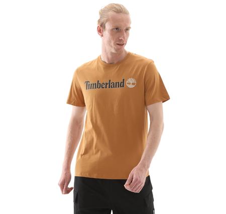 Timberland Kennebec Rıver Linear Logo Short Sleeve Erkek T-Shirt Kahve