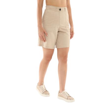 Timberland Lınen Bermuda Kadın Krem
