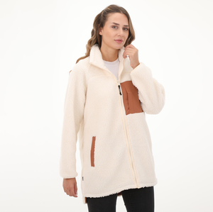 Timberland Long Sherpa Fleece Jacket Kadın Ceket Beyaz