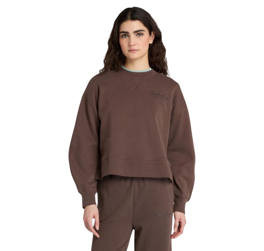 Timberland Lush Comfort Crew Sweatshirt Kadın Sweatshirt Kahve Timberland Lush Comfort Crew Sweatshirt Kadın Sweatshirt Kahve