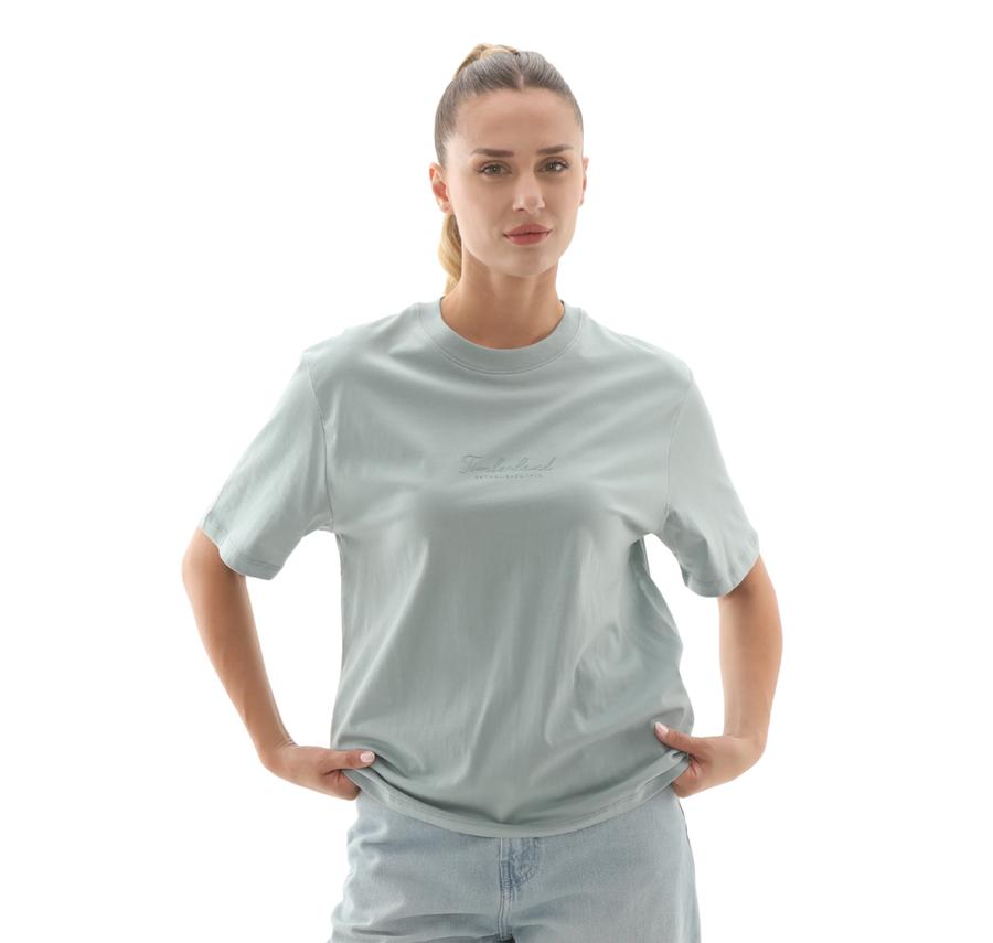Timberland Lush Comfort Short-Sleeve Tee Kadın T-Shirt Açık Mavi Timberland Lush Comfort Short-Sleeve Tee Kadın T-Shirt Açık Mavi