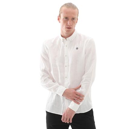 Timberland Mıll Brook Linen Shirt Erkek Gömlek Beyaz