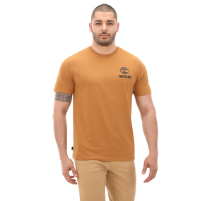 Timberland Short Sleeve Back Logo Graphic Tee Erkek T-Shirt Kahve