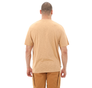 Timberland Short Sleeve Graphic Slub Tee Erkek T-Shirt Krem