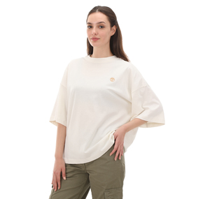 Timberland Short-Sleeve Oversıze Tee Kadın T-Shirt Beyaz
