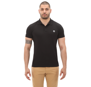 Timberland Short Sleeve Stretch Polo Erkek T-Shirt Siyah