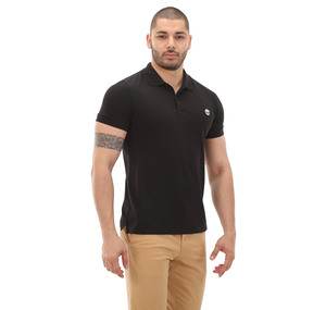 Timberland Short Sleeve Stretch Polo Erkek T-Shirt Siyah