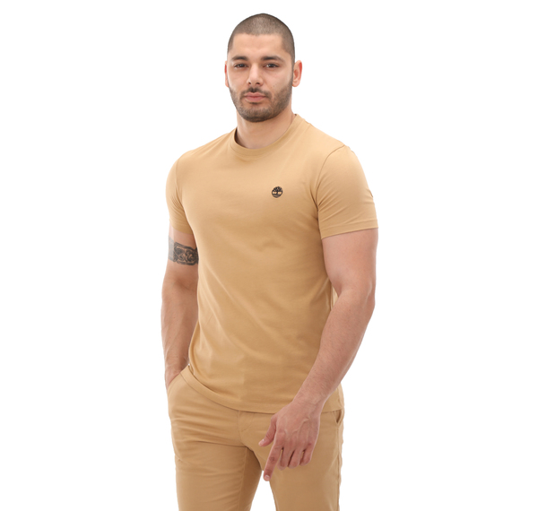 Timberland Short Sleeve Tee Erkek T-Shirt Krem Timberland Short Sleeve Tee Erkek T-Shirt Krem