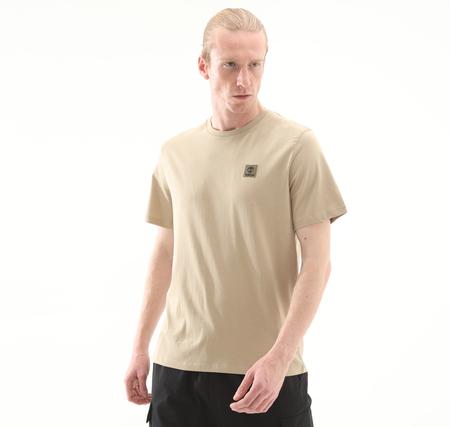 Timberland Short Sleeve Woven Badge Tee Erkek T-Shirt Haki