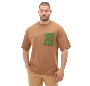 Timberland Ss Embroidered Pocket Tee Erkek T-Shirt Kahve