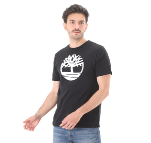 Timberland Ss Kennebec River Tree Logo Tee Erkek T-Shirt Siyah