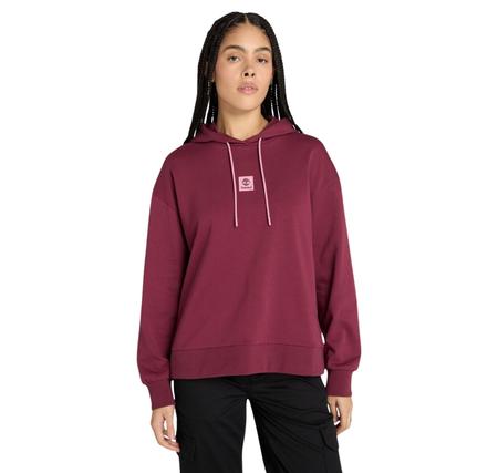 Timberland Stack Logo Loop Back Hoodie Kadın