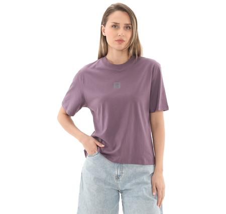 Timberland Stack Logo Short-Sleeve Tee Kadın T-Shirt Mor