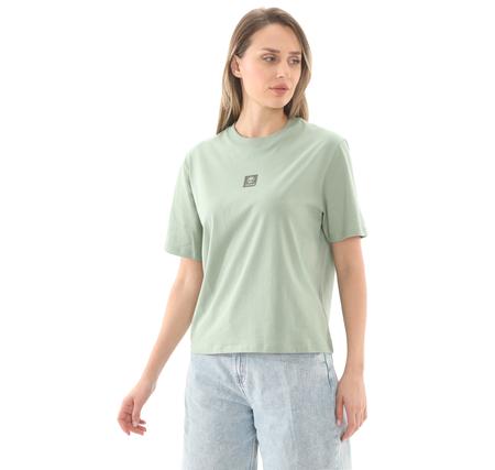 Timberland Stack Logo Short-Sleeve Tee Kadın T-Shirt Yeşil