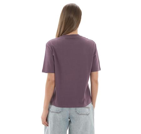 Timberland Stack Logo Short-Sleeve Tee Kadın T-Shirt Mor