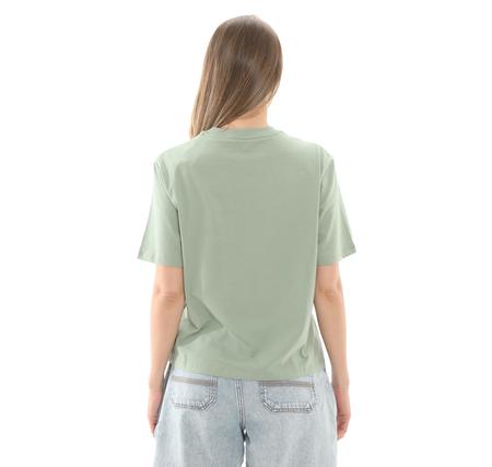 Timberland Stack Logo Short-Sleeve Tee Kadın T-Shirt Yeşil