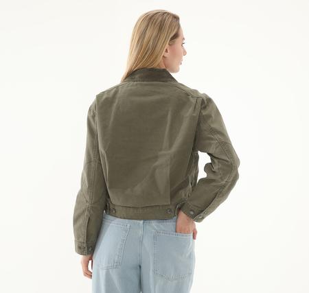 Timberland Strafford Washed Canvas Jacket Kadın Ceket Yeşil