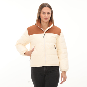 Timberland Synthetıc Insulated Puffer Jacket Kadın Ceket Krem