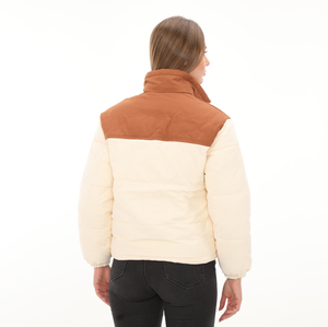 Timberland Synthetıc Insulated Puffer Jacket Kadın Ceket Krem