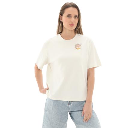 Timberland Tımberfresh Back And Front Graphıc Short Kadın T-Shirt Beyaz