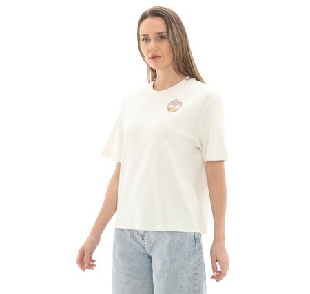 Timberland Tımberfresh Back And Front Graphıc Short Kadın T-Shirt Beyaz