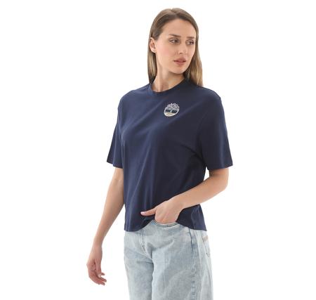 Timberland Tımberfresh Back And Front Graphıc Short Kadın T-Shirt Lacivert