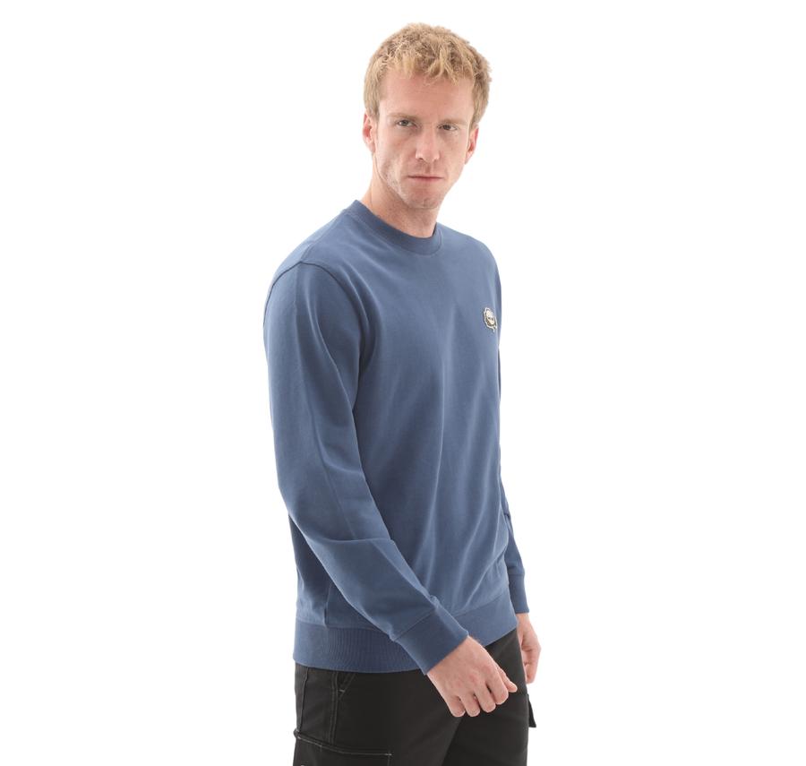 Timberland Tree Logo Patch Crewneck Erkek Sweatshirt Mavi Timberland Tree Logo Patch Crewneck Erkek Sweatshirt Mavi