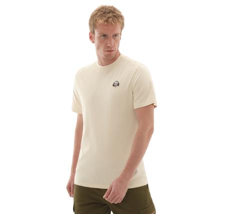 Timberland Tree Logo Patch Tee Erkek T-Shirt Bej