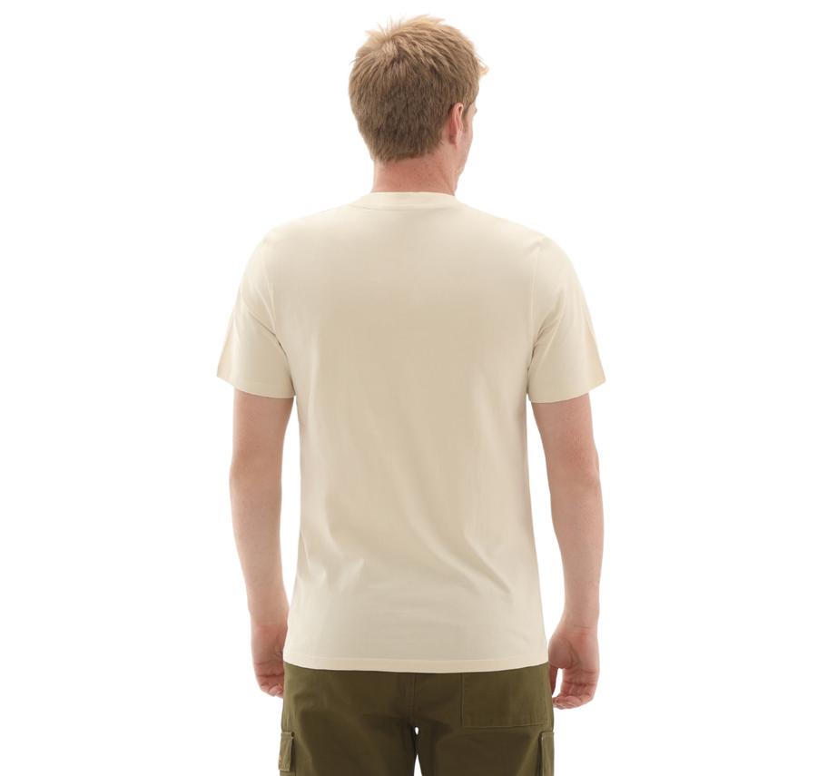 Timberland Tree Logo Patch Tee Erkek T-Shirt Bej Timberland Tree Logo Patch Tee Erkek T-Shirt Bej