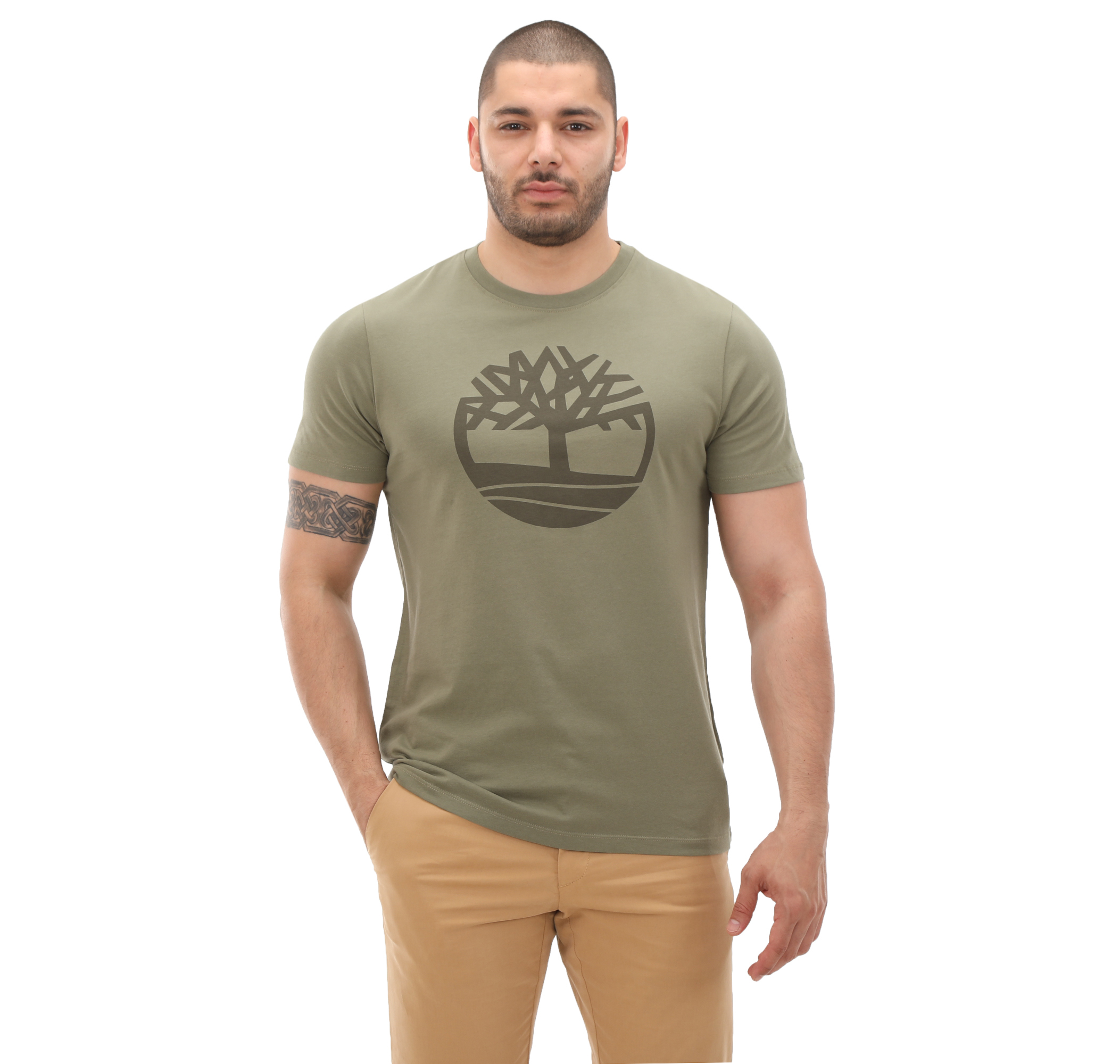 Мужская футболка Timberland Tree Logo Short Sleeve Tee Haki