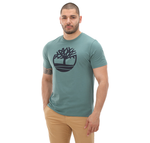 Timberland Tree Logo Short Sleeve Tee Erkek T-Shirt Mavi