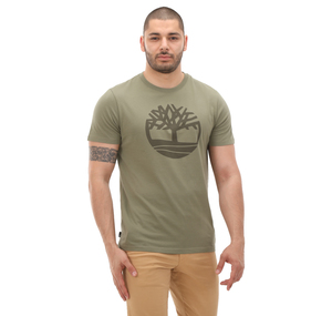 Timberland Tree Logo Short Sleeve Tee Erkek T-Shirt Haki